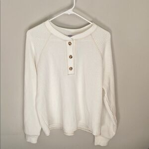 Old Navy Women's Cream Button-Up Top Size Large NWOT